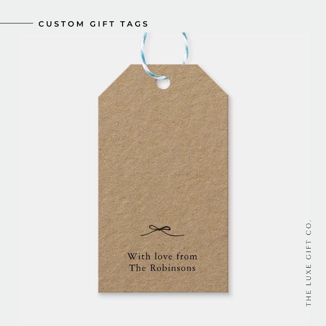 Étiquettes-cadeau Balises cadeaux personnalisées avec Bow (Créateur téléchargé)