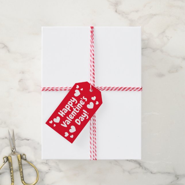 Étiquettes-cadeau Balises cadeaux personnalisées Heureuses Saintes-V (With Twine)