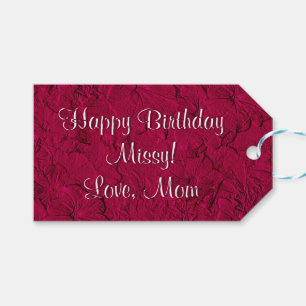 Étiquettes-cadeau Balises cadeaux Peunias-Magenta-Zazzle sculptées