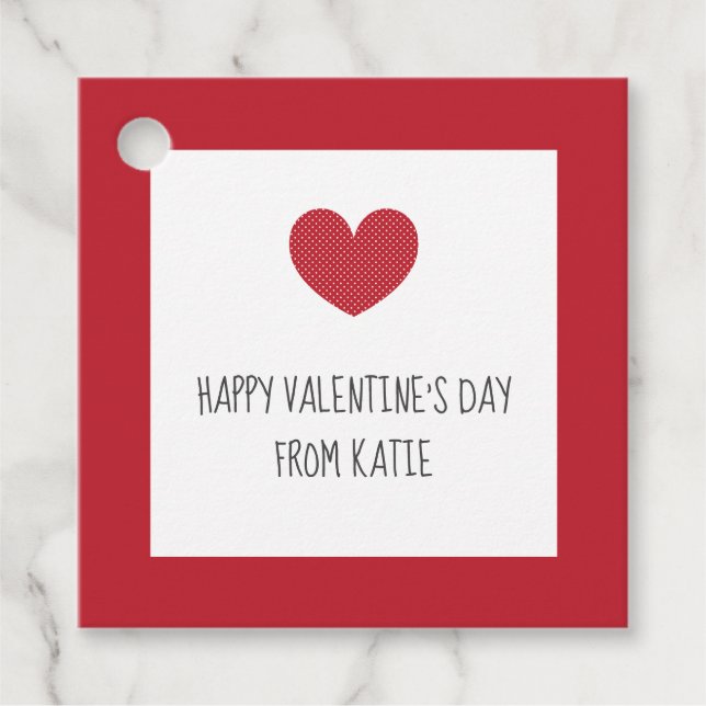 Étiquettes Cadeau Balises-cadeaux pour la Saint-Valentin (Devant)