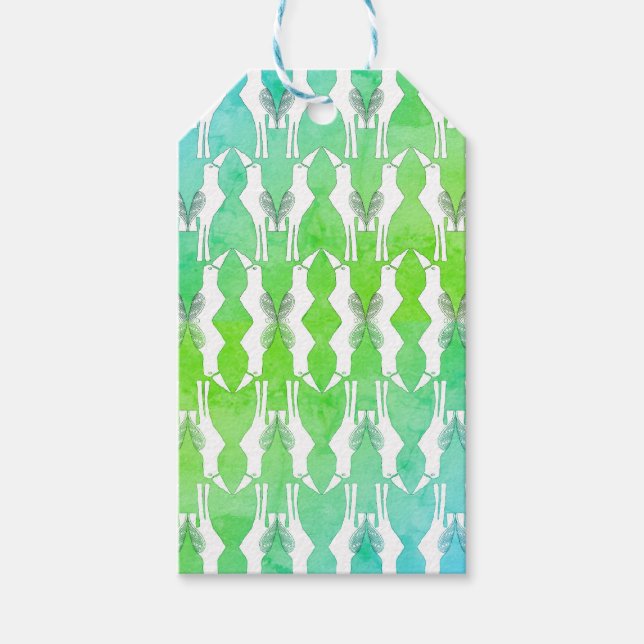 Étiquettes-cadeau Balises cadeaux pour les oiseaux de Javan Mina (Devant)