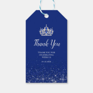 Étiquettes-cadeau Balises cadeaux Royal Blue and Silver Parties scin