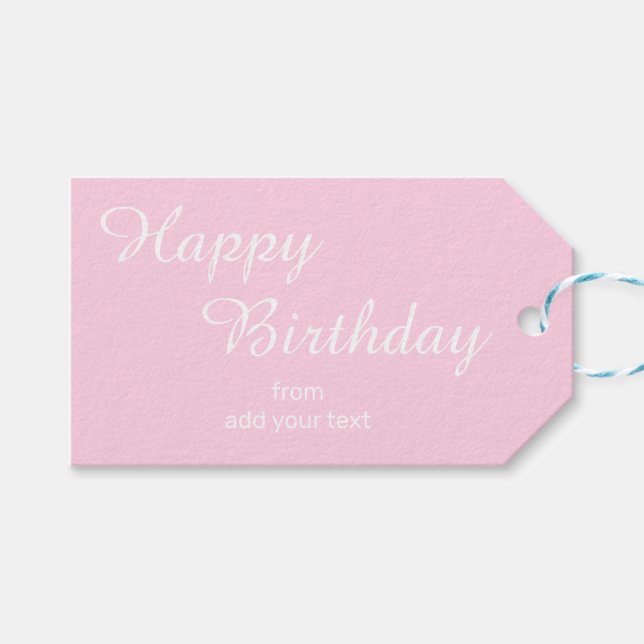 Étiquettes-cadeau Balises cadeaux Soft Pink (Devant (Horizontal))