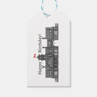 Étiquettes-cadeau Balises d'anniversaire d'architecture
