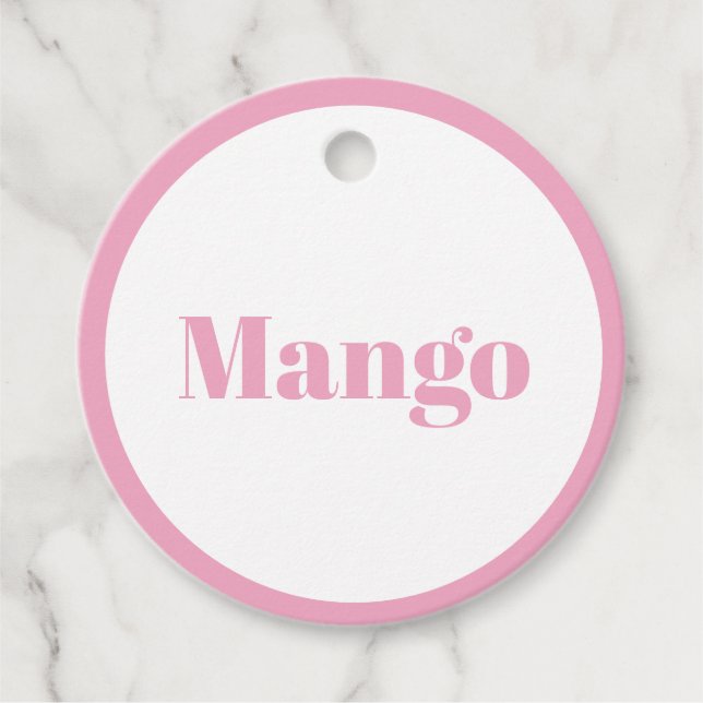 Étiquettes Cadeau Balises de bouteille rose simple (Devant)