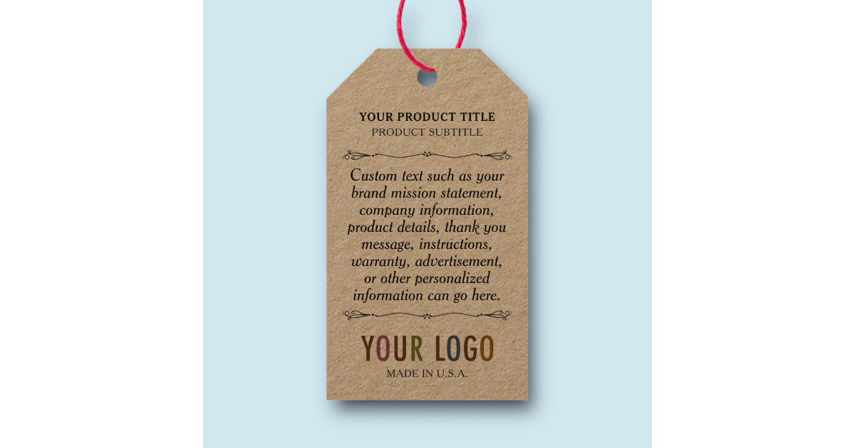 Personalize or Customize Blank Templates Gift Tags