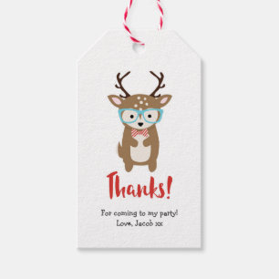 Étiquettes-cadeau Balises de Merci de cerfs mignons Balises de fav