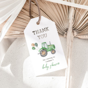 Étiquettes-cadeau Balises de préférence Baby shower du tracteur