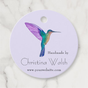 Étiquettes Cadeau Balises de préférence Colibri personnalisées