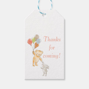 Étiquettes-cadeau Balises de préférence du Baby shower "Bearly Wait"