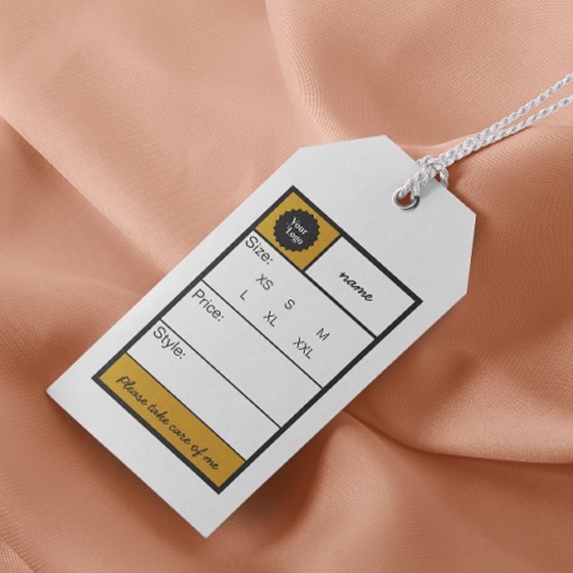 Étiquettes-cadeau Balises de verrouillage de script de bordure recta (Rectangle Border Script Calligraphy Hang Tags)