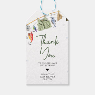 Étiquettes-cadeau Balises Favoris Baby shower Little Fisherman