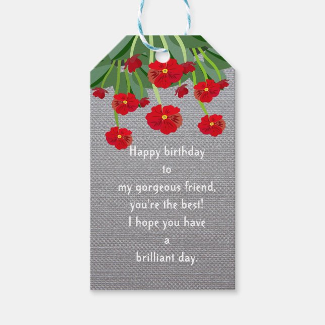 Étiquettes-cadeau Balises Favoris d'anniversaire (Devant)