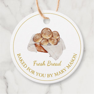 Étiquettes Cadeau Balises Favoris de Pain Maison   Blanc