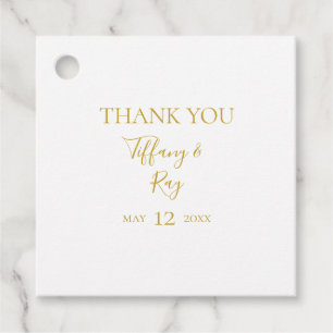 Étiquettes Cadeau Balises favorites du Merci or simple et élégant
