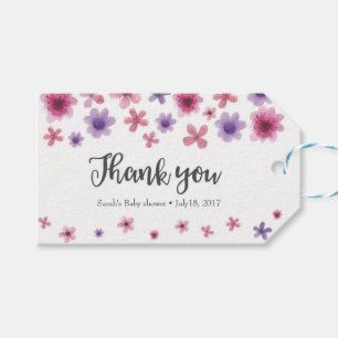 Étiquettes-cadeau Balises Merci   Balises de préférence   Fleurs vio