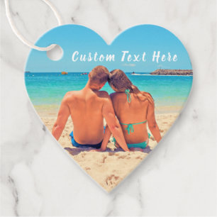 Étiquettes Cadeau Balises personnalisées de cadeaux photo et texte V