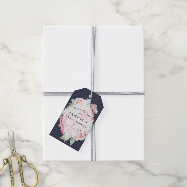Étiquettes-cadeau Balises préférées de la Fête des mariées de Peony  (Avec de la ficelle)