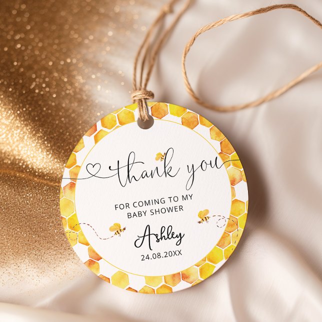 Étiquettes Cadeau Balises préférées de Little Honey Bee Merci (Créateur téléchargé)