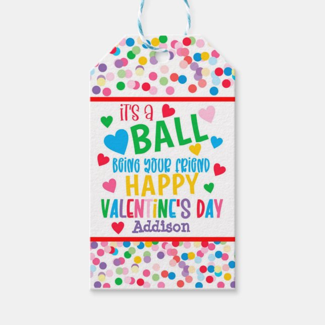 Étiquettes-cadeau Ball Valentine (Devant)