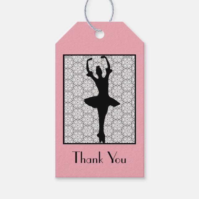 Étiquettes-cadeau Ballerina - Merci d'appréciation de l'enseignant (Devant)