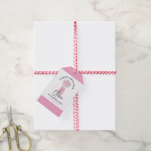 Étiquettes-cadeau Ballerina rose adorable fête d'anniversaire
