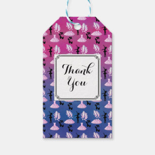 Étiquettes-cadeau Ballet Thème Motif avec Danse Attire Merci