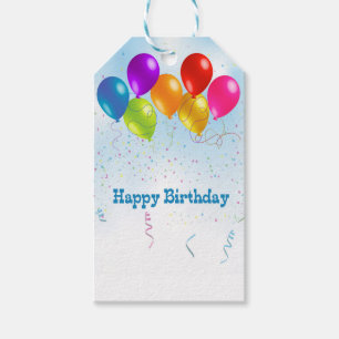 Étiquettes-cadeau Ballons d'anniversaire