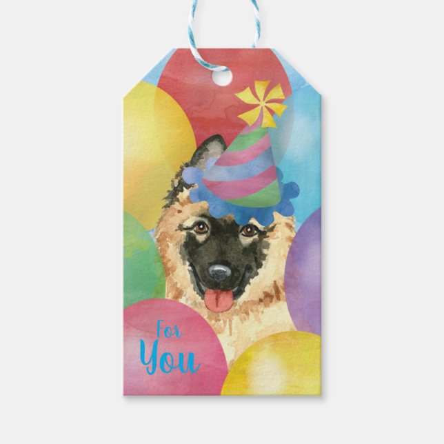 Étiquettes-cadeau Ballons d'anniversaire Tervuren (Devant)