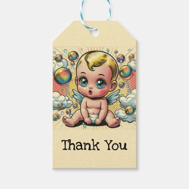Étiquettes-cadeau Bande dessinée adorable Style Bébé Stickers (Devant)