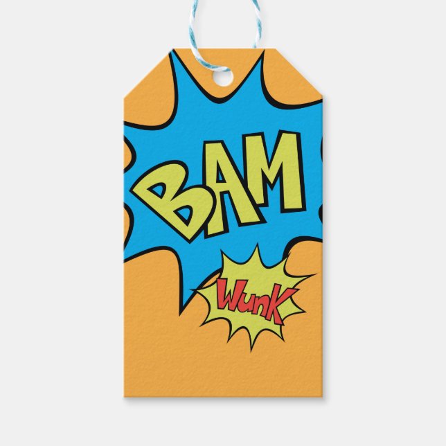 Étiquettes-cadeau Bande dessinée Bam Balloon (Devant)