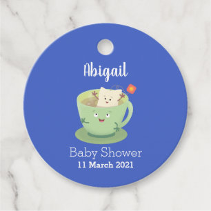 Étiquettes Cadeau Bande dessinée de la tasse de thé mignonne humour