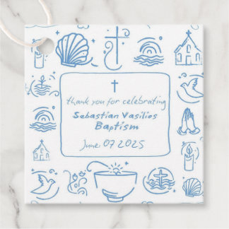 Étiquettes Cadeau Bapstim Baby Bog Balise
