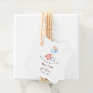 Étiquettes Cadeau Baptême Espagnol Faveur Tags