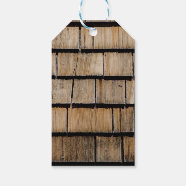 Étiquettes-cadeau bardeaux de bois (Devant)