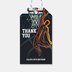 Étiquettes-cadeau Basketball Dunk Jump Shot Anniversaire