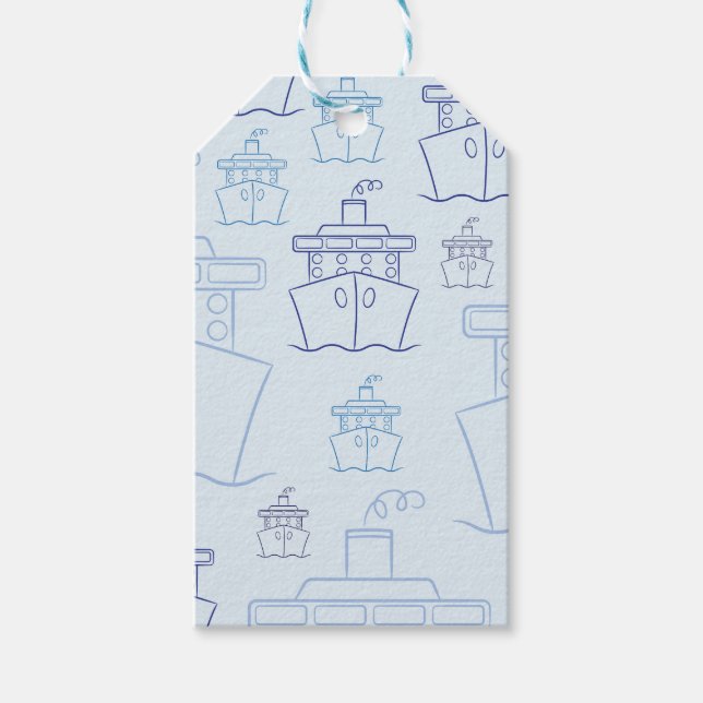 Étiquettes-cadeau Bateau de croisière (Devant)