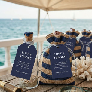 Étiquettes-cadeau Bateau de croisière nautique Merci pour le mariage