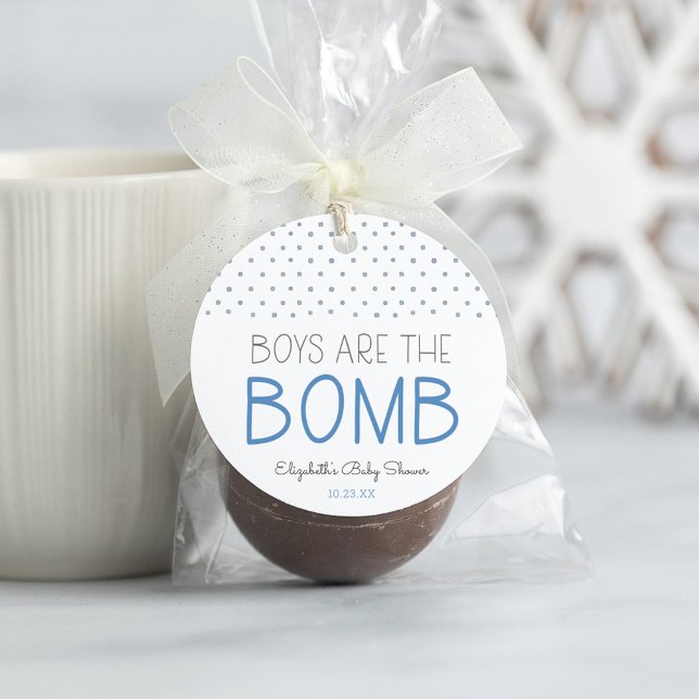 Étiquettes Cadeau Bath Bomb Baby shower Favoriser balise (Créateur téléchargé)