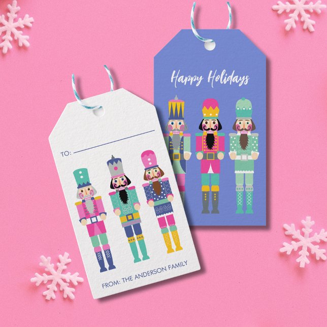 ÉTIQUETTES-CADEAU BÂTIMENT CADEAU DE NOËL AUX COULEURS CLAIRES (Créateur téléchargé)