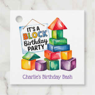 Étiquettes Cadeau Bâtiments à l'anniversaire Merci Bash