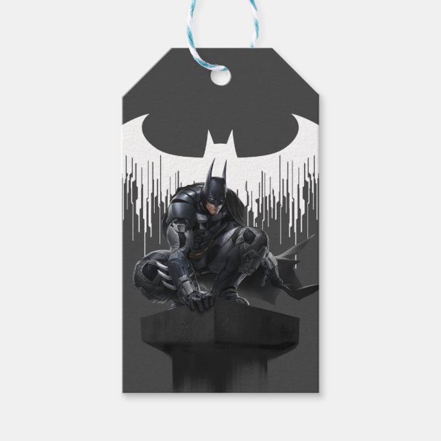 Étiquettes-cadeau Batman perché sur un pilier (Devant)