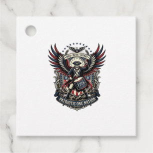 Étiquettes Cadeau Batteur Patriotique De Musique De Liberté Rock Mét