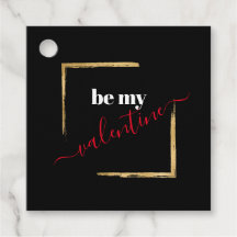 Be My Valentine Custom Black Typographie