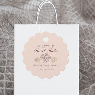 Étiquettes Cadeau Beach Babe Girl Baby shower personnalisé