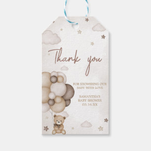 Étiquettes-cadeau Bearly Wait Brown Balloon Faver Tags