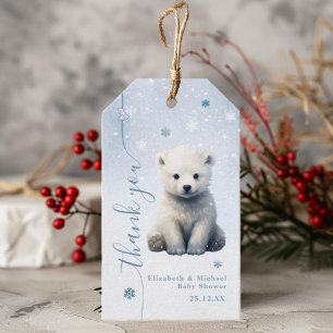 Étiquettes-cadeau Bearly Wait Polaire Ours Hiver Moderne