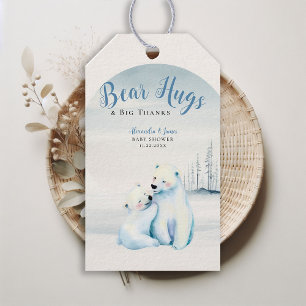 Étiquettes-cadeau Bearly Wait Polar Mama Oear Cub Bébé Garçon Douche