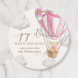 Étiquettes Cadeau Bearly Wait Teden Ours Rose Pop It Quand Elle Pops