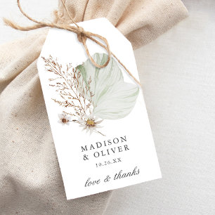 Étiquettes-cadeau Beau Boho Botanical Wedding Favor
